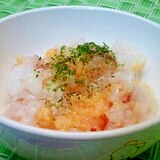 【離乳食】鰹節＆いり卵のお粥